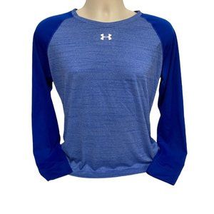 Medium Under Armour Loose HeatGear Blue Long Sleeved Shirt